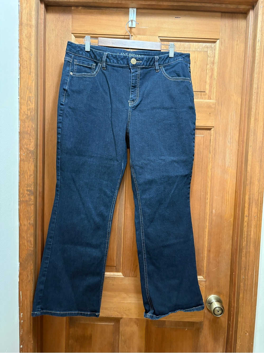 Lane Bryant Dark Blue Flare Jeans - Women 18 short